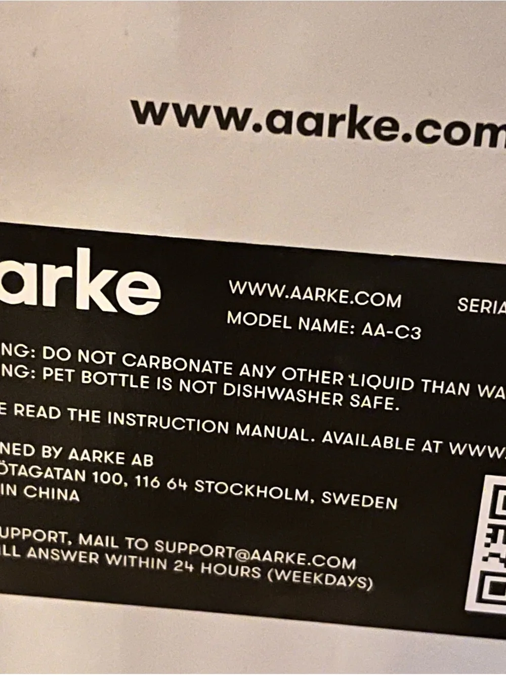 Aarke Carbonator Model AA-C3 Carbonator III 3 NEW $250 GOLD Sparking Water Maker